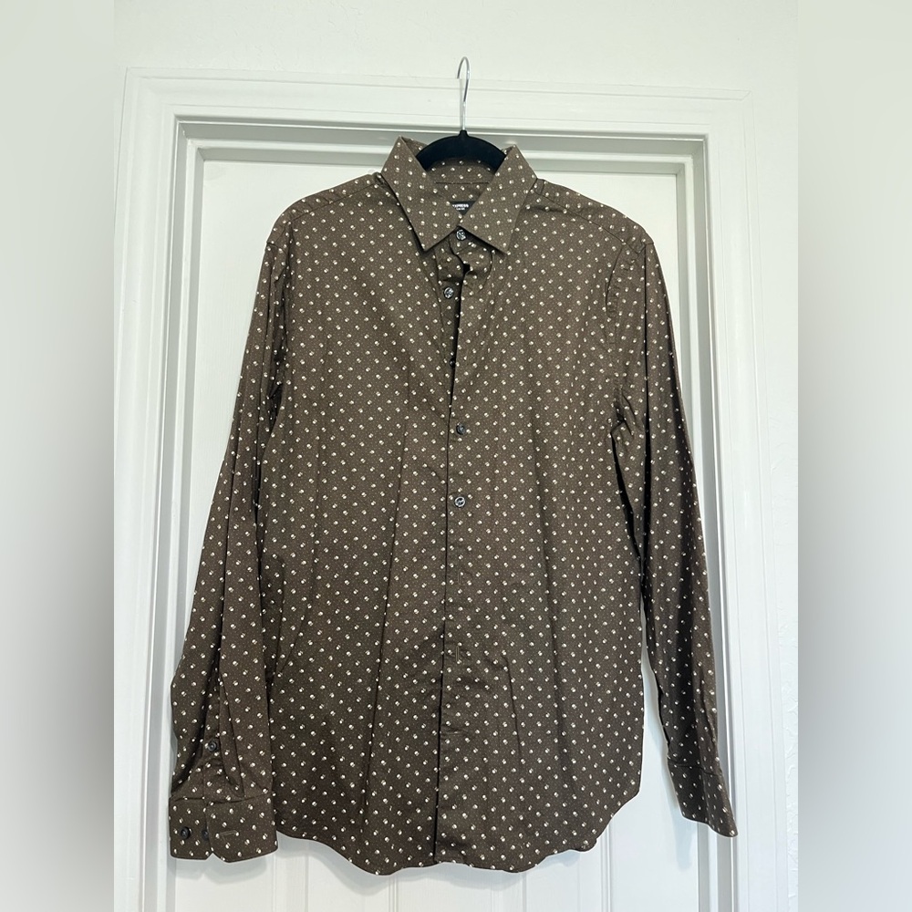 Brown Floral Men's Shirt